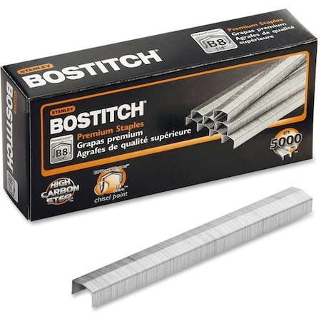 Bostitch 0.25 in. Power Crown Premium Staples Chisel - Silver BO464954